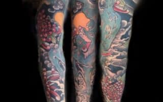 Japanisches Drachen-Tattoo im traditionellen Irezumi-Stil, gestochen von Chris Frutos im Autark Tattoo Studio Berlin Charlottenburg